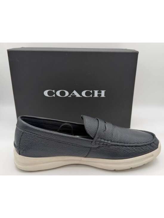 Coach Hybrid Driver Loafers Men’s Size 8.5D Dark Navy Blue Leather Slip On